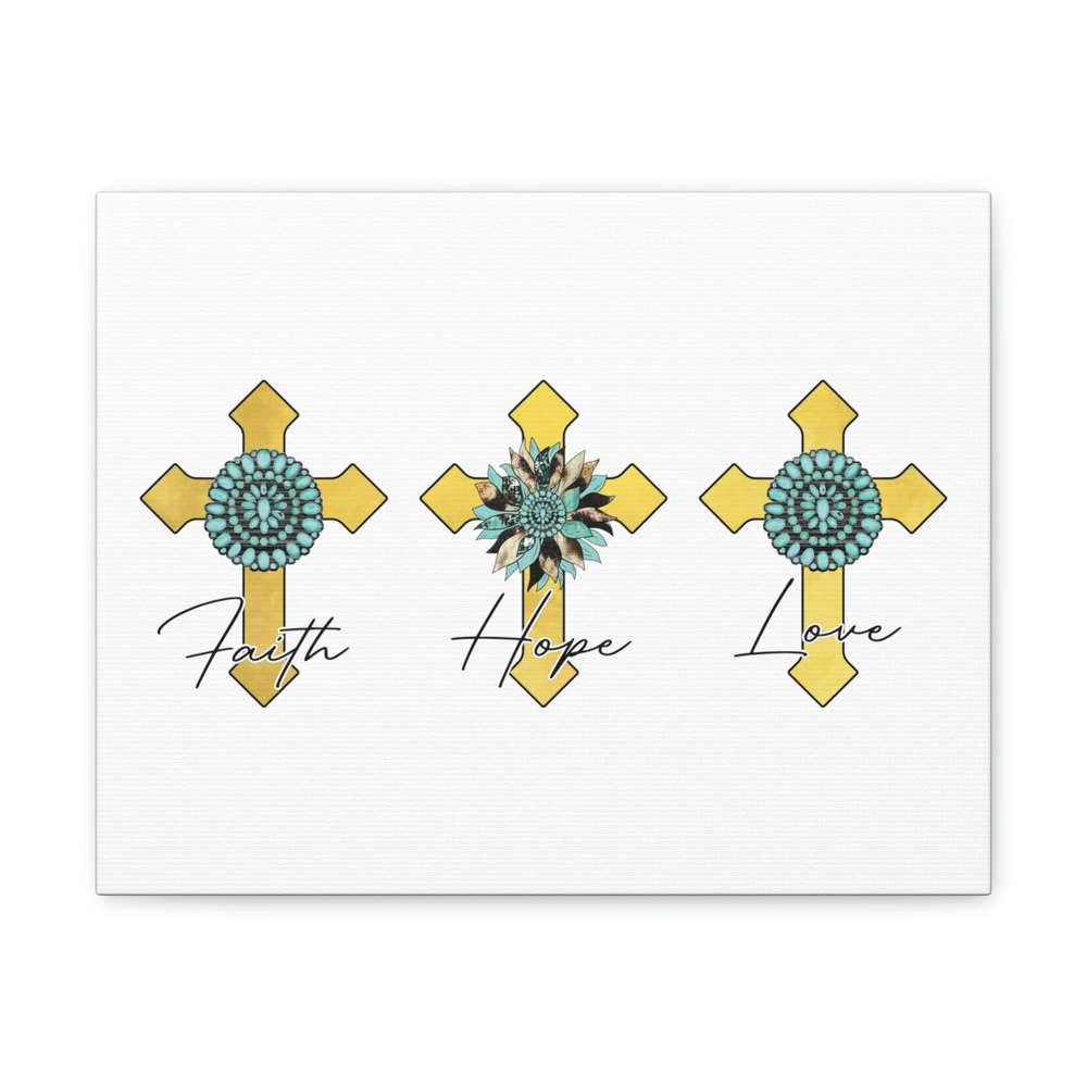 Scripture Walls Faith, Hope, Love 1 Corinthians 13:13 Crosses Christian Wall